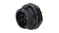 sp1312p3 Weipu Connector, 3 Contacts, Panel, Plug, Male, IP68, DELKSP 1312 Series