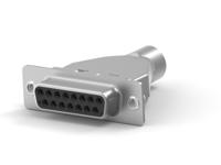 5787908-1 TE Connectivity AMPLIMITE 15 Way Cable D-sub Connector Receptacle, 2.74mm Pitch, with Cable Mount