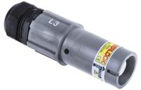nls-3-gy-s120-m40a ITT Cannon, Veam Powerlock Grey Cable Mount Industrial Power Plug, Rated At 400A, 1.0 kV