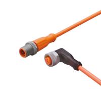 evw119 ifm electronic Male 1 way M12 to Female 1 way M12 Sensor Actuator Cable, 2 m