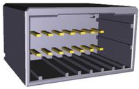1318124-2 TE Connectivity Dynamic 2000 Series Straight Through Hole PCB Header, 6 Contact(s), 2.5 mm Pitch, 2 Row, Shrouded