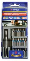 11501570026 Tivoly Screwdriver Set 35 Pieces, Hexagon, Phillips, Pozidriv, Slotted, Spanner, Tampered Torx, Torx, Tri-Wing