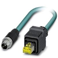1407480 Phoenix Contact, 5m Cat6a, Blue M12 to Male RJ45 Male, Shielded Shielded, Terminated