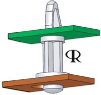 kslbn-6-01 KSLBN 6 01, 9.5mm High Nylon PCB Support for 4mm PCB Hole, 5.8mm Base