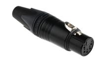 nc5fxx-b Neutrik Cable Mount XLR Connector, Female, <50 V, 5 Way, Au over Ni Plating