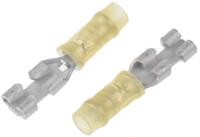 641324-1 TE Connectivity PIDG FASTON .110 Yellow Insulated Female Spade Connector, Receptacle, 2.79 x 0.51mm Tab Size, 0.1mm² to