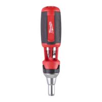 4932471598 Milwaukee 1/4 in Hexagon Phillips, Slotted, Torx Ratchet Screwdriver, 152 mm length Chrome