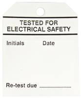 445-3672 RS PRO Pre-Printed Tie Label-Tested For Electrical Safety-. Quantity: 50