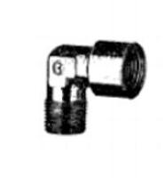2020-18 SMC Elbow Threaded Adaptor, R 1/8 Female to R 1/8 Male, Threaded Connection Style