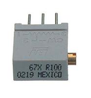 67xr1klf 1kΩ, Through Hole Trimmer Potentiometer 0.5W Side Adjust TT ElectronicsBI, 67