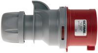 2133237-7 Scame, Optima IP44 Red Cable Mount 6P + E Industrial Power Plug, Rated At 32A, 415 V