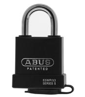 83wp53 ABUS Key Weatherproof Steel Heavy Duty Padlock, 8mm Shackle, 56.5mm Body