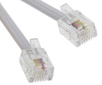 303-1287 RS PRO Male RJ11 to Male RJ11 Telephone Extension Cable, White Sheath, 3m