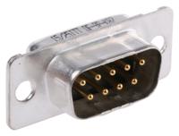 121073-2040-d ITT Cannon D* 9 Way Panel Mount D-sub Connector Plug