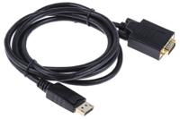 186-3038 RS PRO Male DisplayPort to Male VGA, PVC  Cable, 1080p, 2m