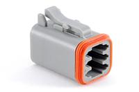 at06-6s-rd01 Amphenol Industrial, AT Automotive Connector Plug Grey Cable Mount 6 Way, Crimp Termination AT06-6S-RD01