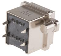 musbc51100 Amphenol Communications Solutions Straight, Through Hole, Socket- Dual Port Type A USB Connector