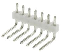22-05-2071 Molex KK 254 Series Right Angle Through Hole Pin Header, 7 Contact(s), 2.54 mm Pitch, 1 Row, Unshrouded
