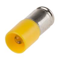 210-119 RS PRO Yellow LED Indicator Lamp, 48V ac/dc, Midget Groove Base, 6.1mm Diameter, 280mcd