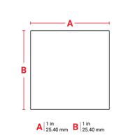m6-19-423 Brady B-423 Black on White Cable Labels, 25.40 mm Width, 25.40mm Label Length, 25.4mm Label Width