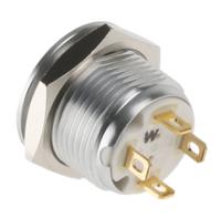 175-8550 RS PRO Illuminated Push Button Switch, Momentary, Panel Mount, 16mm Cutout, SPST, White LED, 36V dc, IP67