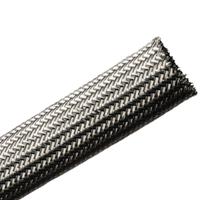 173-01400-hegemip14-petsncu-ml HellermannTyton Expandable Braided PET, Tin Plated Copper Black, Grey Cable Sleeve, 14mm Diameter, 100m Length,