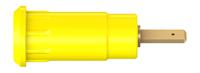 659099-24 Staubli Yellow Female Banana Socket, 2mm Connector, Press Fit Termination, 10A, 600V, Gold Plating