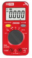 296-570 RS PRO Digital, LCD Digital Multimeter, 1A ac Max, 1A dc Max, 600V ac Max - UKAS Calibrated
