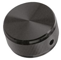 kn1251b14 TE Connectivity 31.8mm Black Potentiometer Knob for 6.35mm Shaft Splined, KN1251B1/4