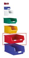 484-3845 RS PRO PP Storage Bin, 376mm x 419mm x 180mm, Red
