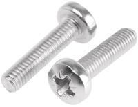 914-1541 RS PRO Pozidriv M6 Pan A2 304 Stainless Steel Machine Screws DIN 7985Z x 60.0mm
