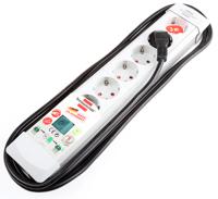 1955560100 brennenstuhl 3m 6 Socket Type F - German Schuko Extension Lead, 230 V, IP20