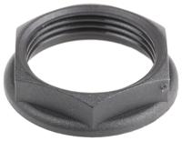 127-653 RS PRO Black PA 6 Cable Gland Locknut, M25 Thread