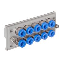 kdm10p-06 SMC KDM Series Multi-Connector Fitting, Push In 6 mm, Tube-to-Tube Connection Style