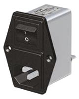 b84776a0010a000 EPCOS 10A, 250 V ac/dc Panel Mount IEC Inlet Filter B84776A0010A000, Tab