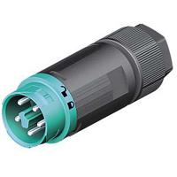 4605245536 Wieland RST Mini Series Mini Connector, 5-Pole, Male, 1-Way, Cable Mount, 16A, IP66, IP68, IP69