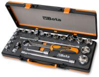 920ac17m BETA 22-Piece Metric 1/2 in Standard Socket Set with Ratchet, 6 point