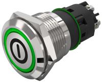 82-51521133b001 EAO 82 Series Illuminated Illuminated Push Button Switch, Momentary, Panel Mount, 19mm Cutout, SPDT, Green LED, 240V,