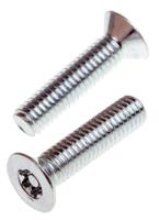 482-8240 RS PRO Bright Zinc Plated Flat Steel Tamper Proof Security Screw, M6 x 25mm
