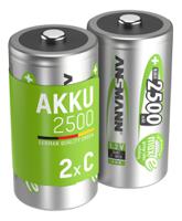 5030912 Ansmann MaxE Ansmann NiMH Rechargeable C Batteries, 2.5Ah