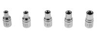 262-0230 RS PRO 5-Piece 1/4 in Standard Socket Set , e-Star