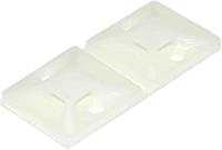 204-0243 RS PRO Self Adhesive Natural Cable Tie Mount 19.5 mm x 19.5mm, 4.6mm Max. Cable Tie Width