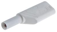 934099107 Hirschmann Test & Measurement White Male Banana Plug, 4 mm Connector, Screw Termination, 24A, 1000V ac/dc, Nickel
