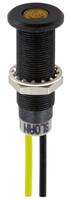 348811a1y54ucl1 Sloan Yellow Panel Mount Indicator, 5 → 28V, 8.2 x 7.6mm Mounting Hole Size, Lead Wires Termination, IP68