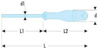 atx15x75 Facom Torx  Screwdriver, T15 Tip, 75 mm Blade, 184 mm Overall