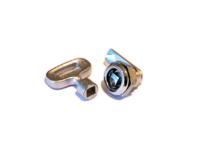 517-862 RS PRO Silver Steel Camlock, 12.5mm Panel-to-Tongue, 14.5 x 16.1mm Cutout, Key Unlock