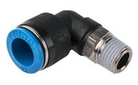 qsl-14-12 Festo QS Series Elbow Threaded Adaptor, R 1/4 Male to Push In 12 mm, Threaded-to-Tube Connection Style, 164981