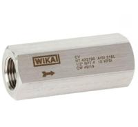 57420084 WIKA Stainless Steel Single Inline Mounting, Hydraulic Check Valve, , NPT 1/2, 1.38bar Cracking Pressure