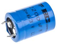 mal209018222e3 Vishay 2200μF Aluminium Electrolytic Capacitor 63V dc, Snap-In - MAL209018222E3