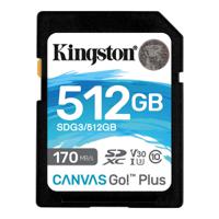 sdg3512gb Kingston 512 GB SDXC SD Card, A2, Class 10, U3, UHS-I, V30
